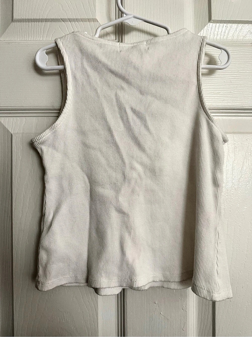 Walking Sunshine Ribbed Button Front Tank Top Size Small - Picture 3 of 4